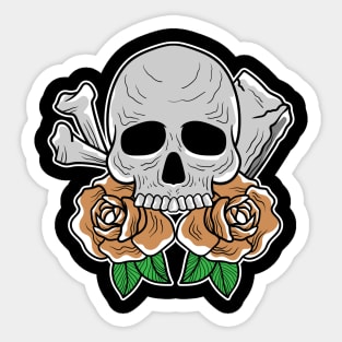 Skull rose Sticker